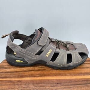 Teva Forebay Sandals Mens 14 Brown Outdoor Fisherman Hiking Adjustable Water